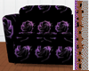 black purple rose couch