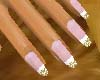 gold dipped french nails