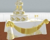 gold wedding cake