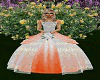 Kids Peach Princess Gown