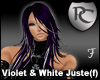 Violet & White Juste(f)