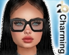black glasses
