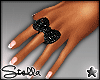 !Black Crystal Bow Ring
