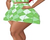 green argyle skirt short