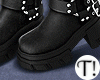 T! Leather Boots Black