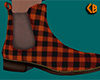 Orange Plaid Boots (M)