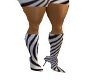 Zebra highheels boots
