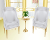 Elegnant White Chair Set