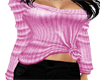 [A] Pink Crop Sweater