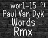 Paul Van Dyk Words P1