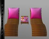 Lounge chairs w/pink