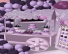 purple dessert cart
