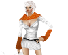 top,outfit orange white