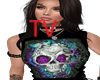 TV> Skull Purple Tied