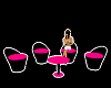 Pink Black Club Table