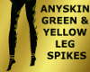 Green/yellow leg Spikes