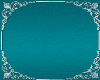 Teal Rug with Silver Tri