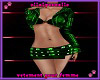 green control mini skirt