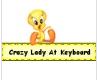 crazy lady At Keyboard