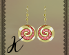 Kira Earrings Gold Red