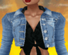 Jacket + Black Top Tied