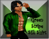 Green Stripe Silk Shirt