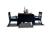 Blue dining table