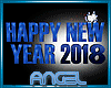 Happy New Year 2018 Blue