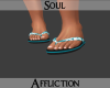 Cyan Blue FlipFlops