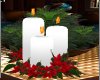Poinsettia and Candle