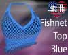 Fishnet top blue